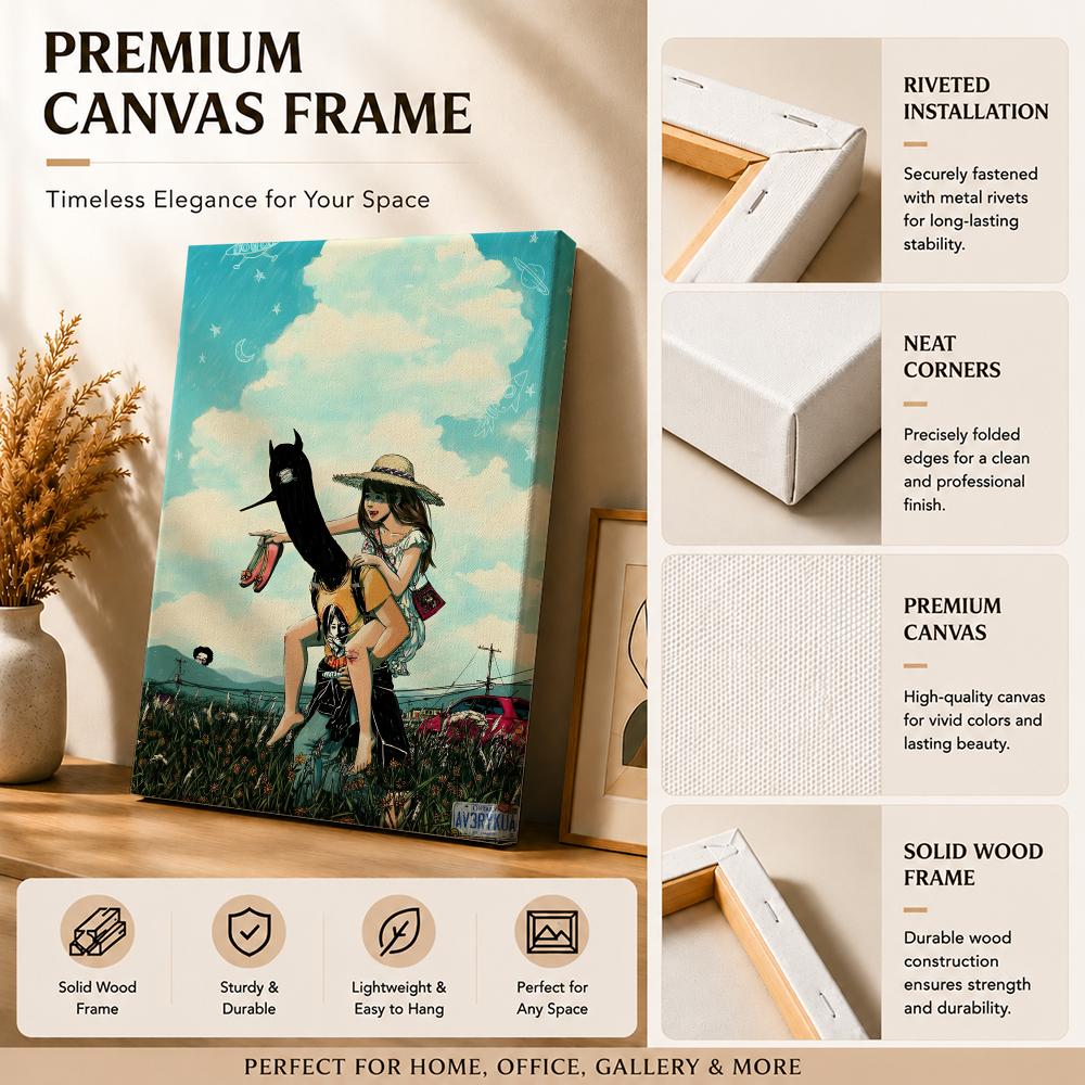 لوحة فنية أنيمي بونبون من جي-ج - مراجعة Canvas Wrap Ready وسعره