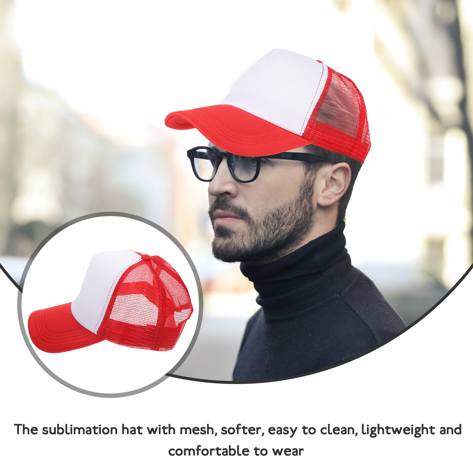 10 قطع من قبعات البيسبول الشبك - مراجعة Hat Sublimation Blank وسعره